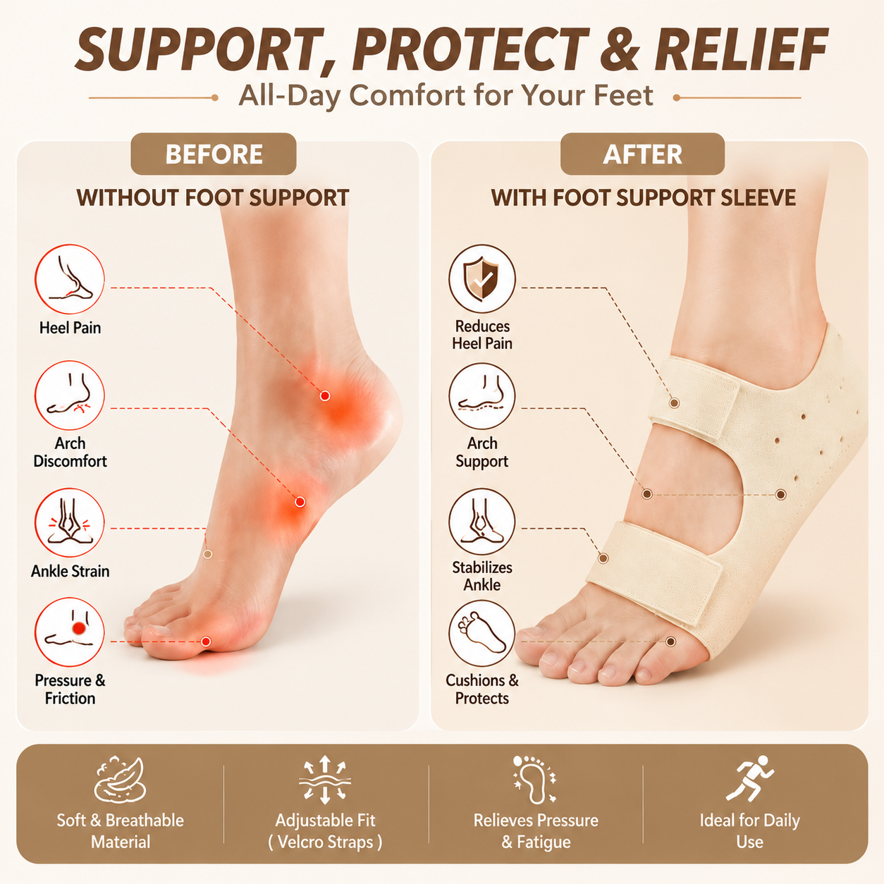 FootCare 2-in-1 Heel & Arch Support