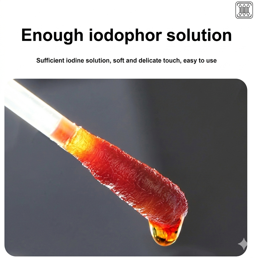 Disposable Iodine Cotton Swabs