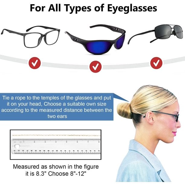 Adjustable Anti-Slip Glasses Strap – Secure Fit Comfort