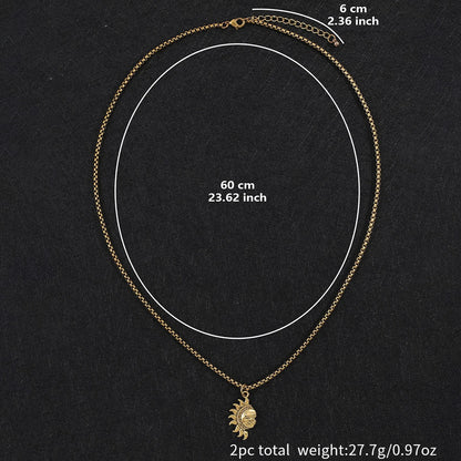Sun and Moon Necklace Set