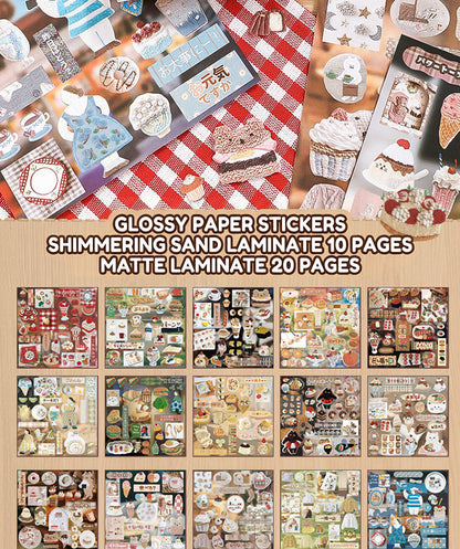 Realistic Faux Embroidery Effect Sticker Book