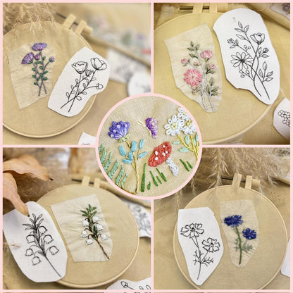 Stick and Stitch Water Soluble Embroidery Flower Patterns