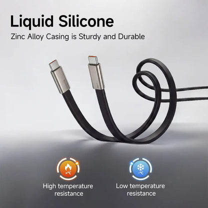 240W PD Fast Charging Cable with Foldable Phone Stand