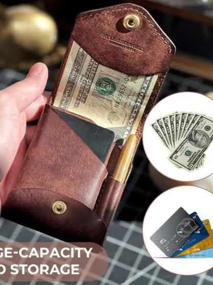 Premium Slim Leather Wallet – Compact Handmade Card Holder