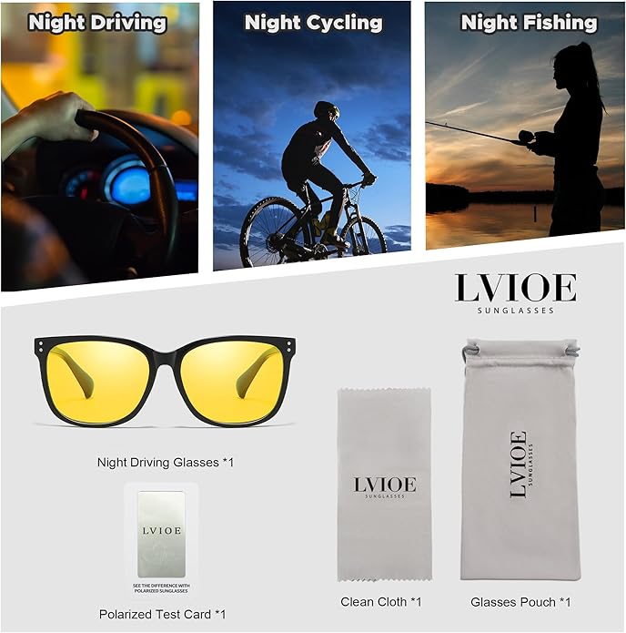 4 in 1 Polarized Anti Glare Glasses