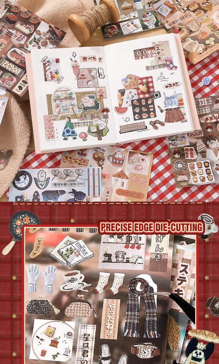 Realistic Faux Embroidery Effect Sticker Book