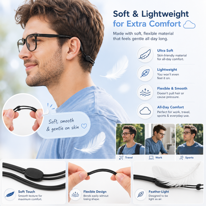 Adjustable Anti-Slip Glasses Strap – Secure Fit Comfort