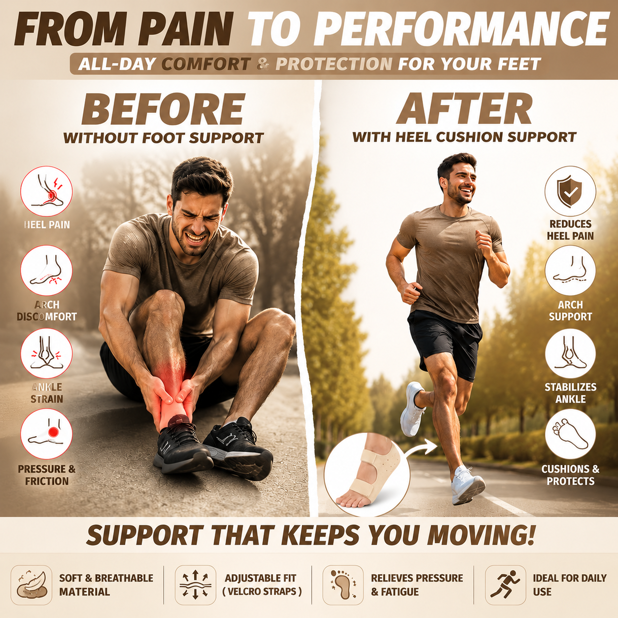 FootCare 2-in-1 Heel & Arch Support