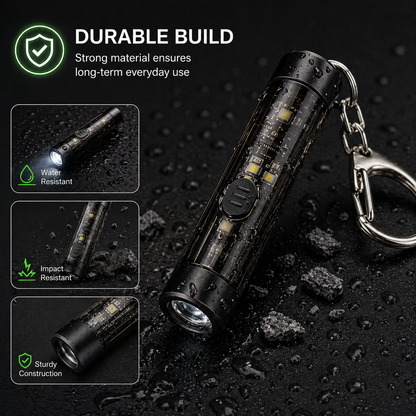 6 in 1 Mini Flashlight Keychain – Compact LED Light