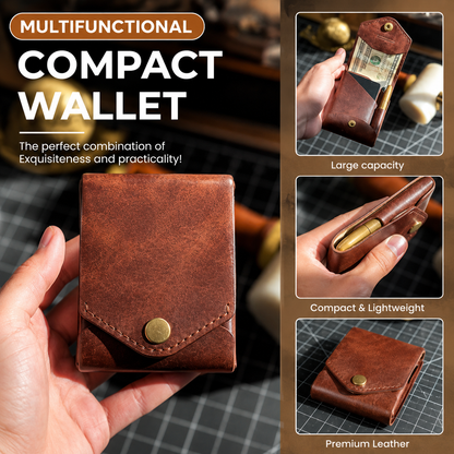 Premium Slim Leather Wallet – Compact Handmade Card Holder