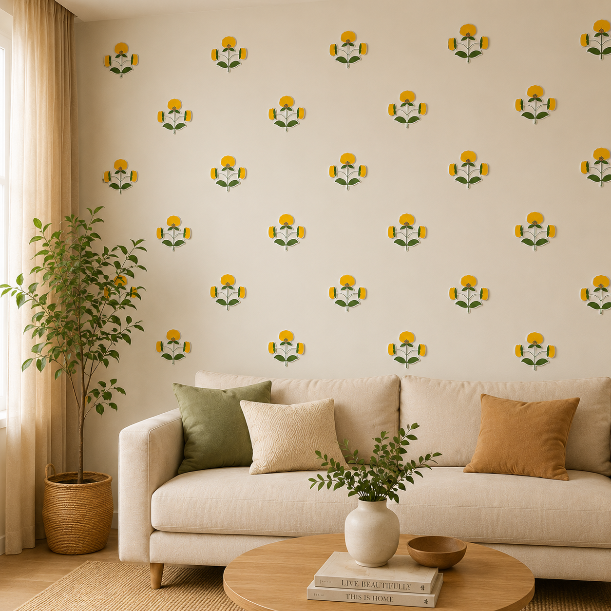 Aesthetic Flower Wall Tiles 🌿