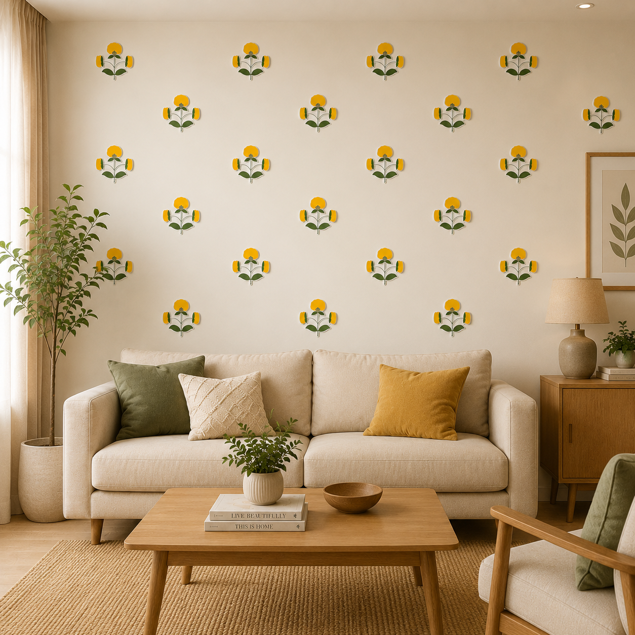 Aesthetic Flower Wall Tiles 🌿