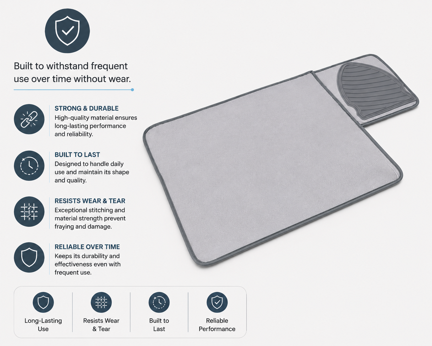 Cotton Silicone Ironing Mat with Iron Rest