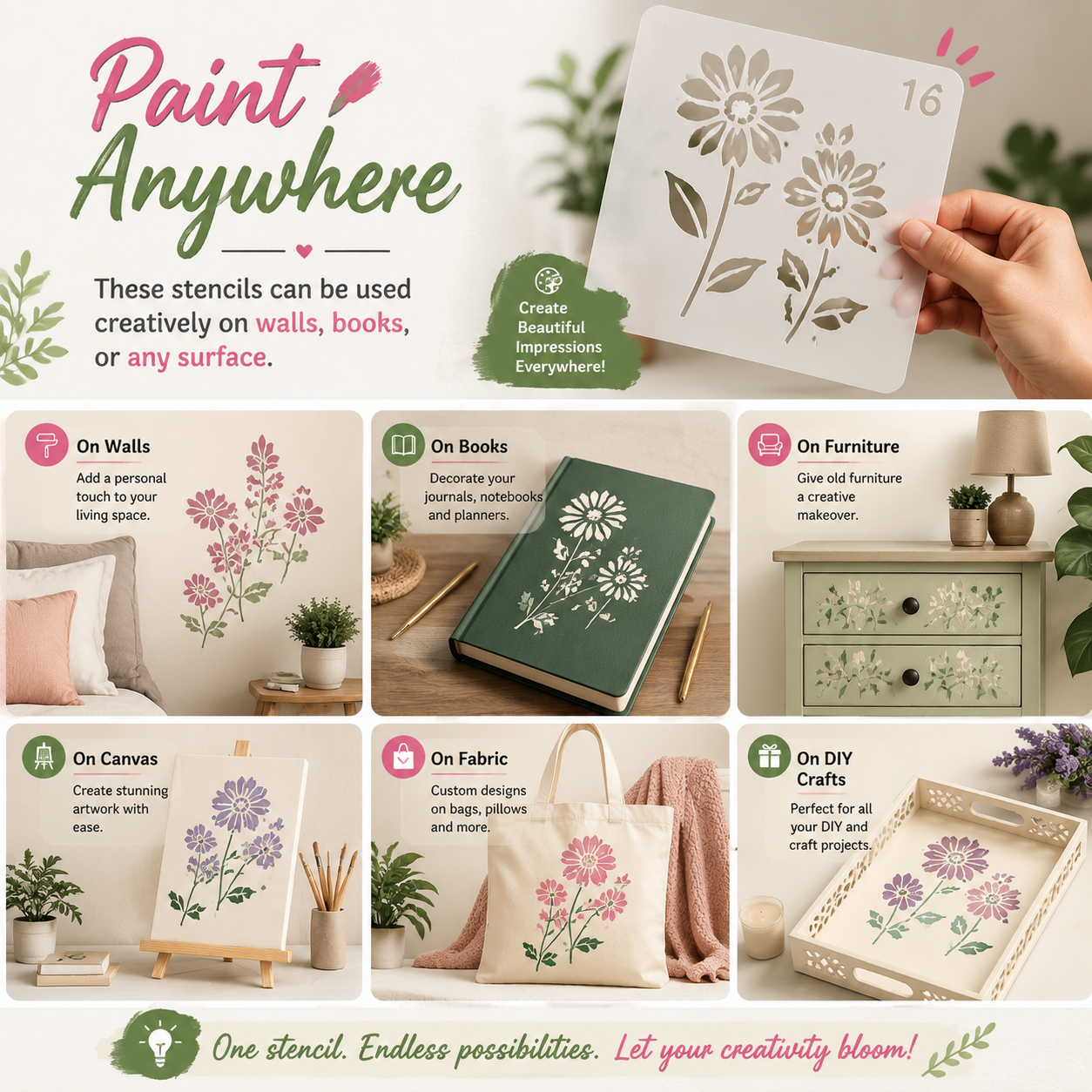 Reusable Craft Paint Stencils
