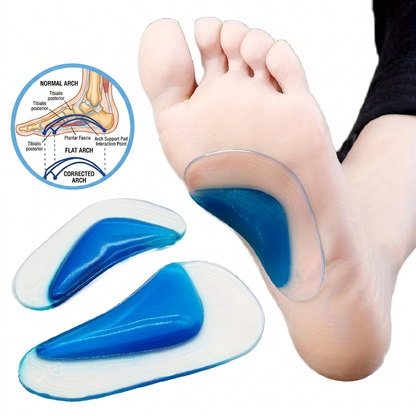 Reusable Silicon Arch Support Insoles