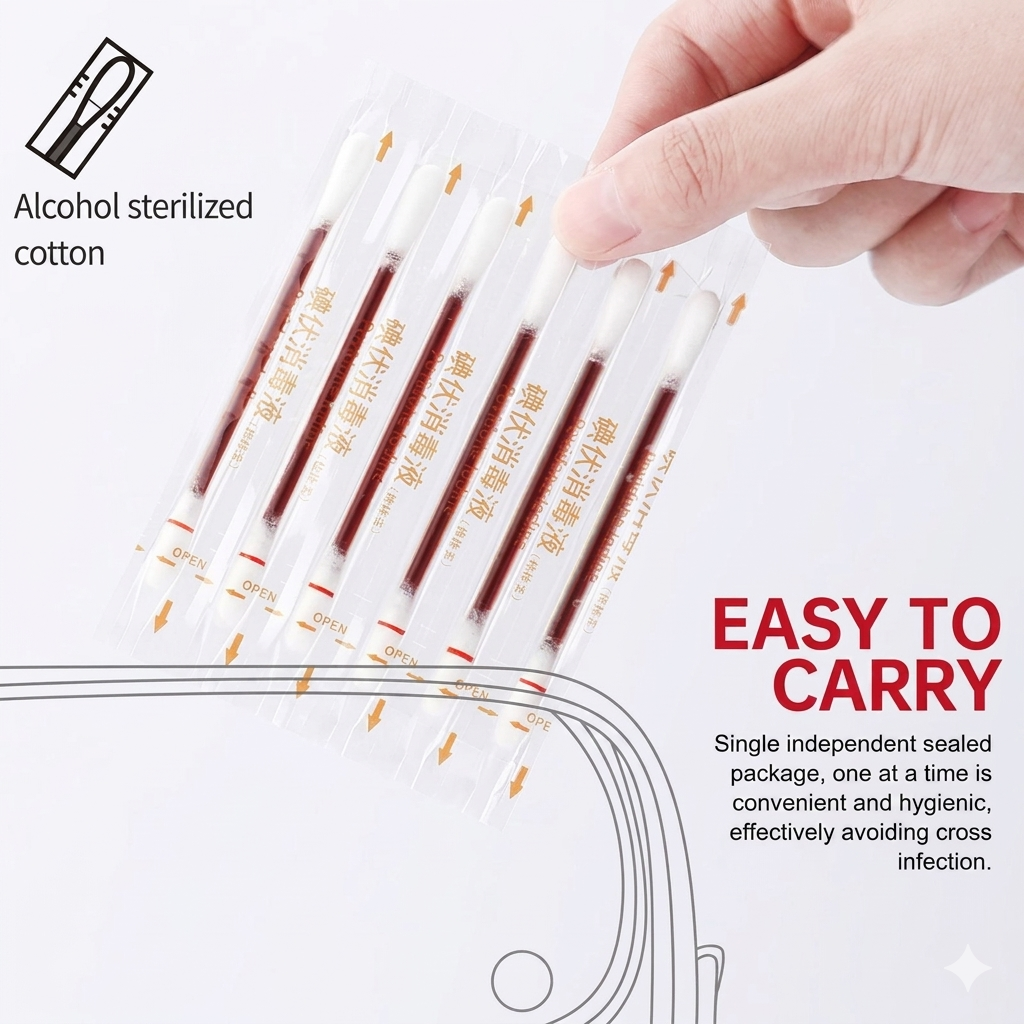 Disposable Iodine Cotton Swabs