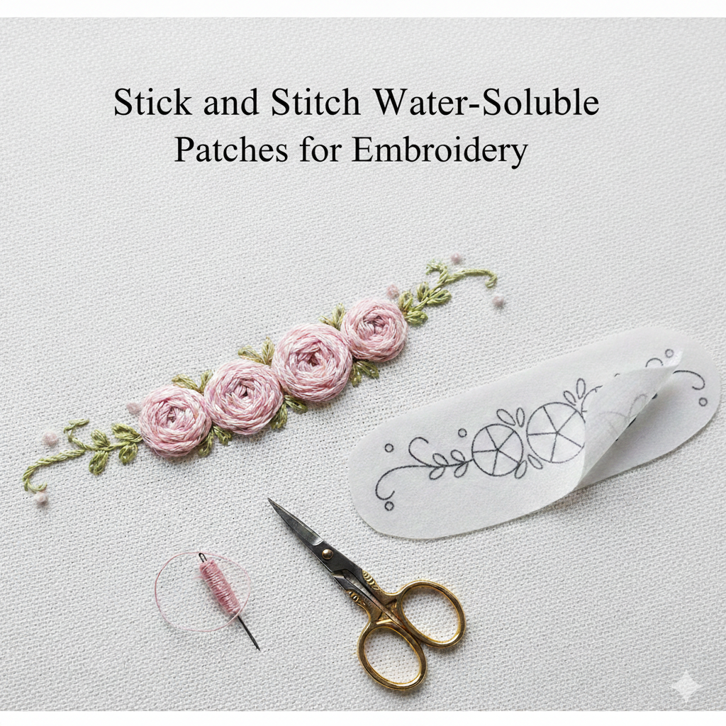 Stick and Stitch Water Soluble Embroidery Flower Patterns