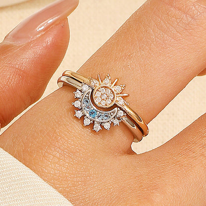 2 in 1 Sun and Moon Ring