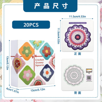 🧶 Crochet Granny Square DIY Kit – Beginner Knitting & Crochet Craft Set