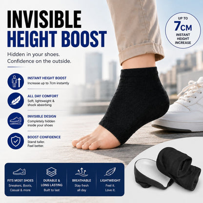 Invisible Height Increase Insoles Socks for Men & Women