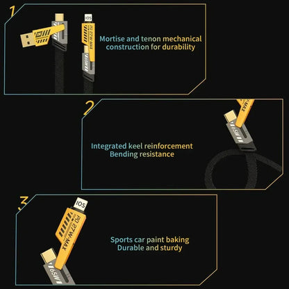 4 in 1 Charging Carbon Fiber Cable