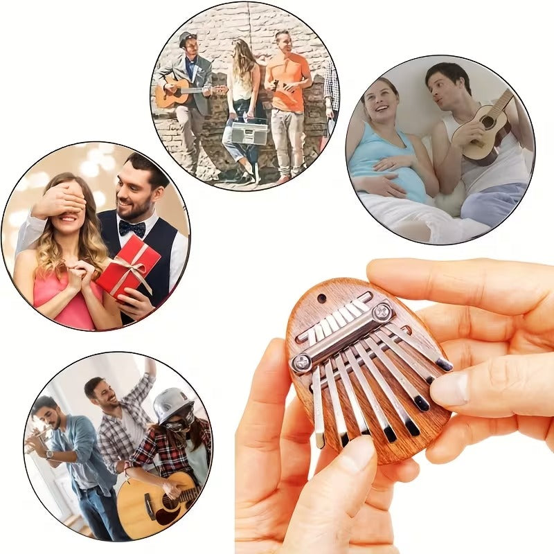 Mini Kalimba Thumb Piano Keychain
