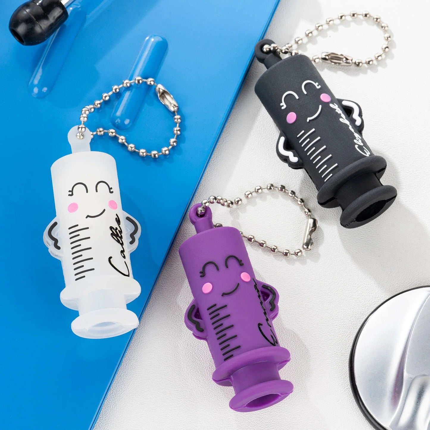 Mini Syringe Opener Keychain