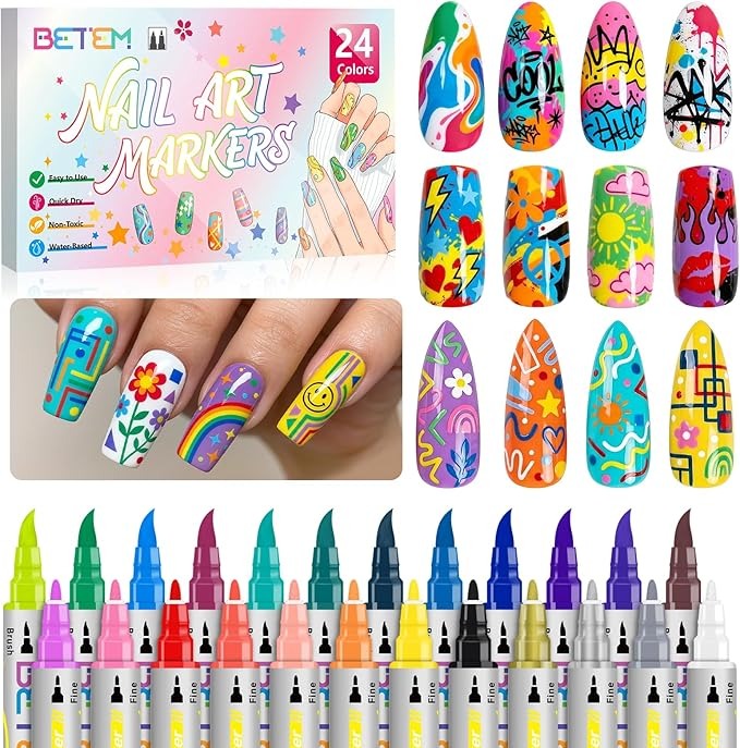 Dual Tips Nail Art Pens