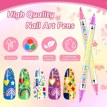 Dual Tips Nail Art Pens