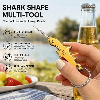 3-in-1 Shark Multi Tool Keychain 🦈
