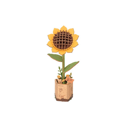 DIY 3D Wooden Flower Puzzle