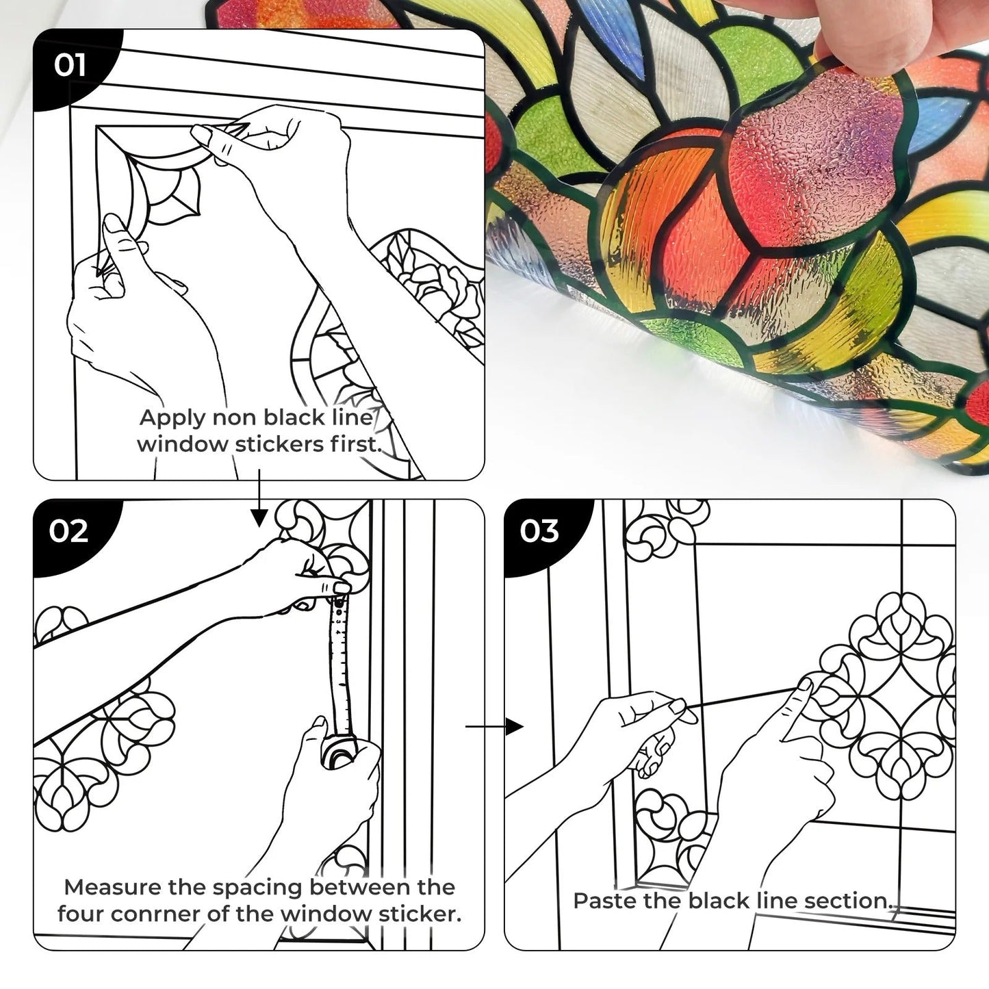 Rainbow Lotus Window Glass Sticker