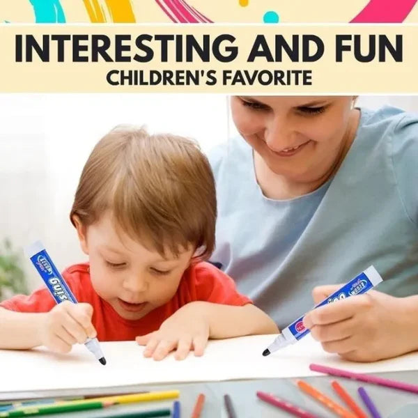 Magical Floating Painting In Water With Spoon ( 8 Pcs Set )